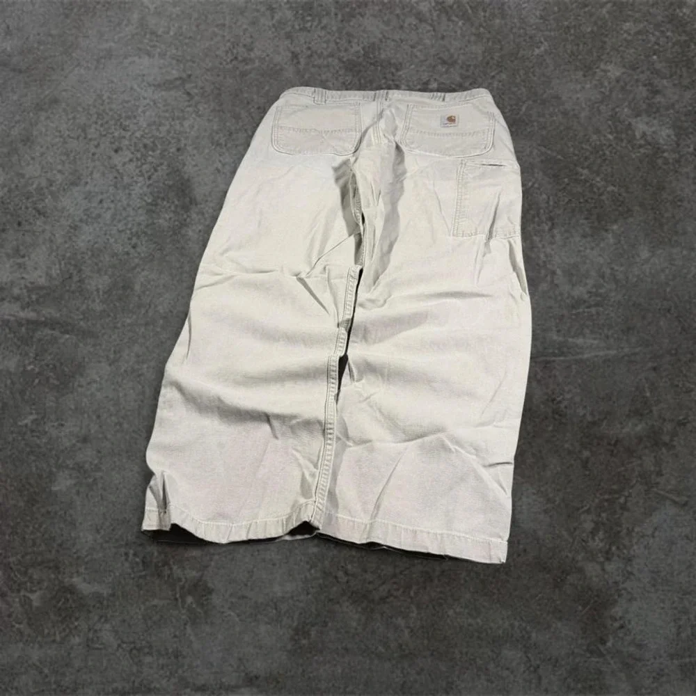 Vintage 2000 sort of baggy tan carharrt relaxed, fit cargo work pants 34x30
